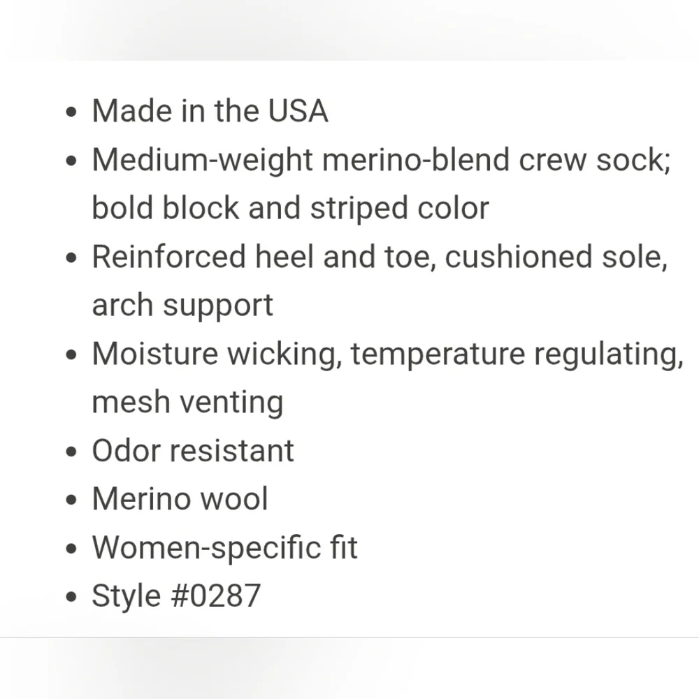 Pistil Kaiya Crew Socks Merino Wool Blend Purple Grey Stripe Womens Medium NEW